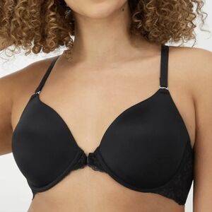 NEW Maidenform Racerback Black Lace Accent Bra Style 07112 One Fit Fab Everyday